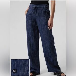 NWT Athleta Cabo Linen Wide Leg